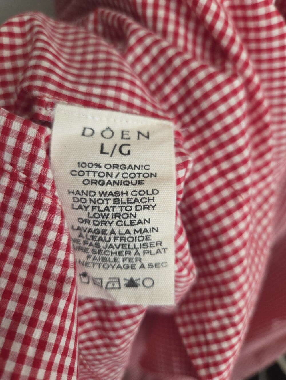Doen Emmaretta Dress in Cerise Paris Gingham size L - Picture 9 of 11